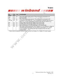 W6811IWG Datasheet Page 7