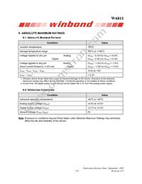 W6811IWG Datasheet Page 20