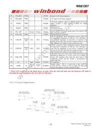 W681307DG Datasheet Page 15