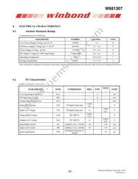 W681307DG Datasheet Page 20