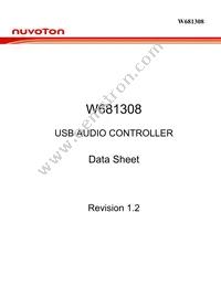 W681308DG Datasheet Cover