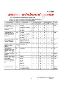 W681513SG Datasheet Page 23