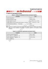 W682510S Datasheet Page 19