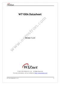 W7100A-100LQFP Datasheet Cover