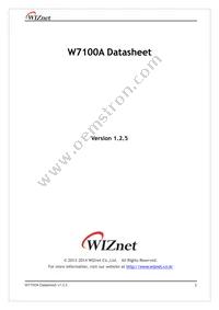 W7100A-S2E-100 Datasheet Cover