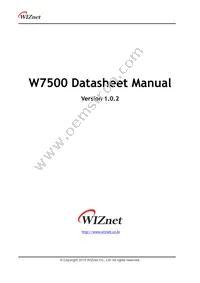 W7500 Datasheet Cover