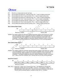 W77I058A25DL Datasheet Page 20