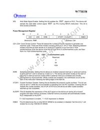 W77I058A25DL Datasheet Page 22