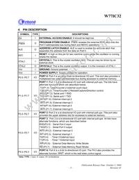 W77IC32A25PL Datasheet Page 5