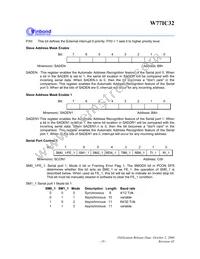 W77IC32A25PL Datasheet Page 19