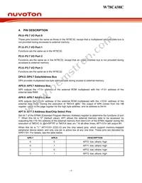 W78C438C40PL Datasheet Page 4