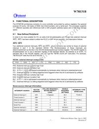 W78E051B40PL Datasheet Page 7