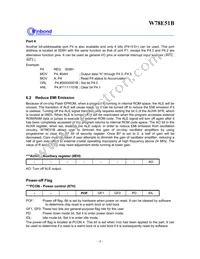 W78E051B40PL Datasheet Page 8