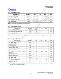 W78E051B40PL Datasheet Page 17