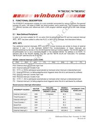 W78E051C40PL Datasheet Page 5