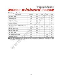 W78E051C40PL Datasheet Page 16