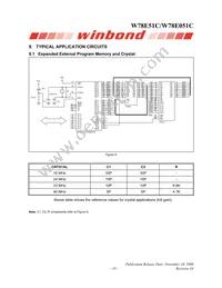 W78E051C40PL Datasheet Page 19