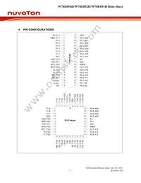 W78E051DDG Datasheet Page 7