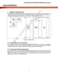 W78E051DDG Datasheet Page 14