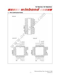 W78E052C40PL Datasheet Page 3