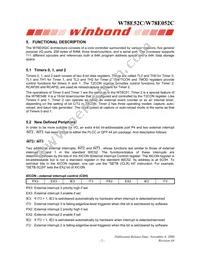 W78E052C40PL Datasheet Page 5