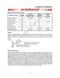 W78E052C40PL Datasheet Page 6