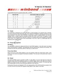 W78E052C40PL Datasheet Page 9