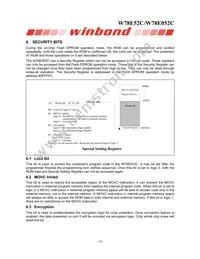 W78E052C40PL Datasheet Page 10