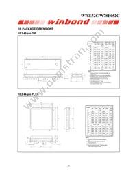 W78E052C40PL Datasheet Page 20