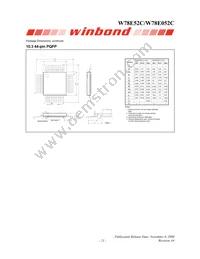 W78E052C40PL Datasheet Page 21