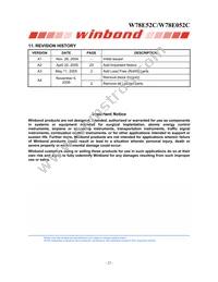 W78E052C40PL Datasheet Page 22