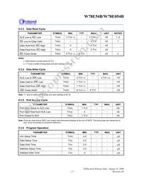 W78E054B40PL Datasheet Page 17