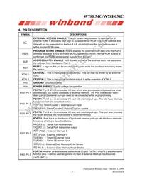 W78E054C40PL Datasheet Page 5