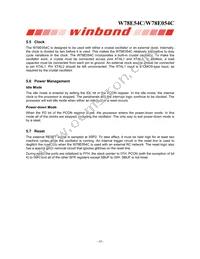 W78E054C40PL Datasheet Page 10