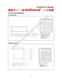W78E054C40PL Datasheet Page 22