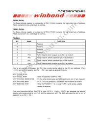 W78E058B40PL Datasheet Page 12