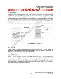 W78E058B40PL Datasheet Page 19
