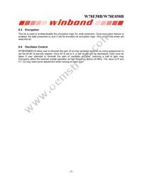 W78E058B40PL Datasheet Page 20