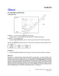 W78E378 Datasheet Page 17