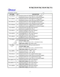 W78E378A10PL Datasheet Page 4