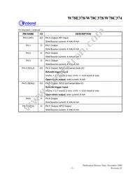 W78E378A10PL Datasheet Page 5