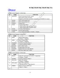 W78E378A10PL Datasheet Page 10