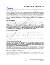 W78E378A10PL Datasheet Page 19