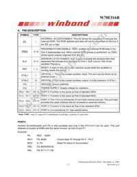 W78E516B40PL Datasheet Page 5