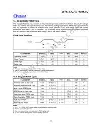 W78I052A24PL Datasheet Page 16