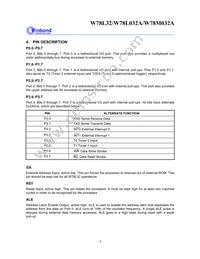 W78L032A24FL Datasheet Page 4