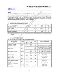 W78L032A24FL Datasheet Page 8