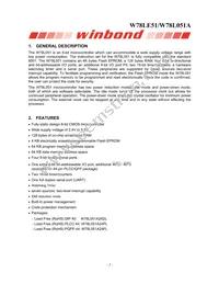 W78L051A24PL Datasheet Page 2