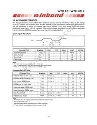 W78L051A24PL Datasheet Page 16