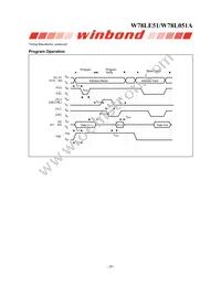 W78L051A24PL Datasheet Page 20